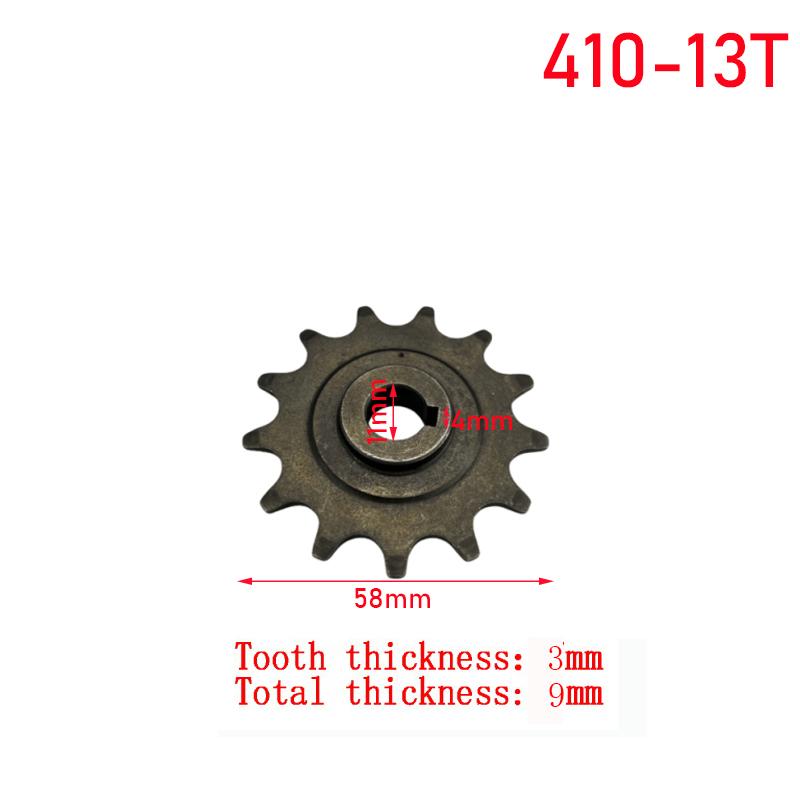 9-Tooth 13-Tooth Motor Sprocket 410, 420, 428 For My1016Z, My1018 Electric Motorcycle Motors Shaft Hole 11 Mm.