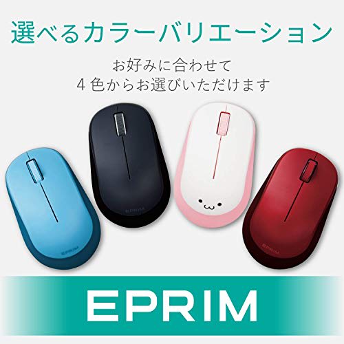 ELECOM Mouse Wireless (Receiver Included) M Size 3 Buttons BlueLED EPRIM Black M-DY12DBXBK