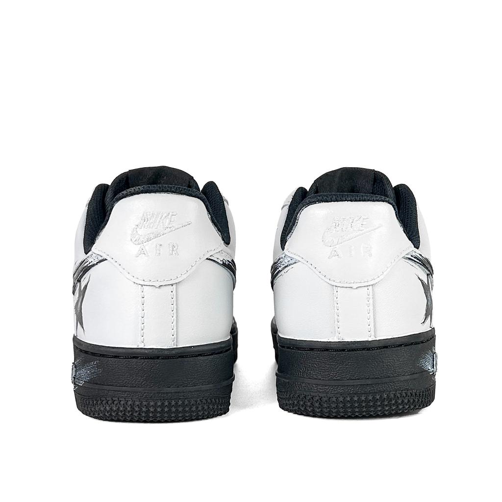 Nike Air Force 1 Leather Low top Skateboard Shoes Men's Black White CW2288-001()