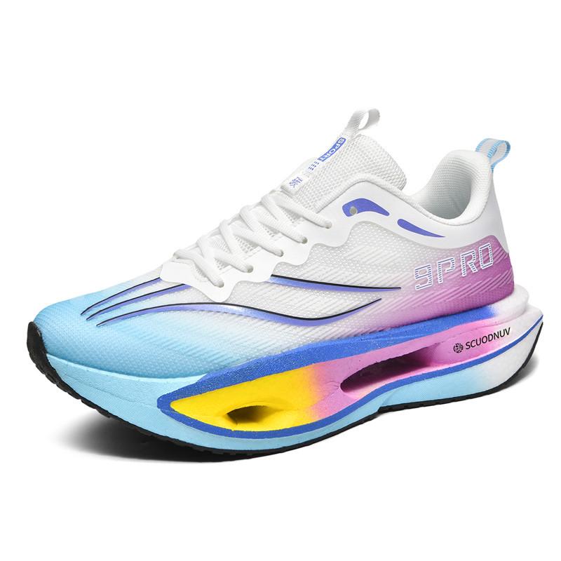 Scarpe da Corsa da Gara con Piastra in Carbonio per Ragazzi - Ultraleggere, Ammortizzanti, Mesh Traspirante per Bambini Medi e Grandi