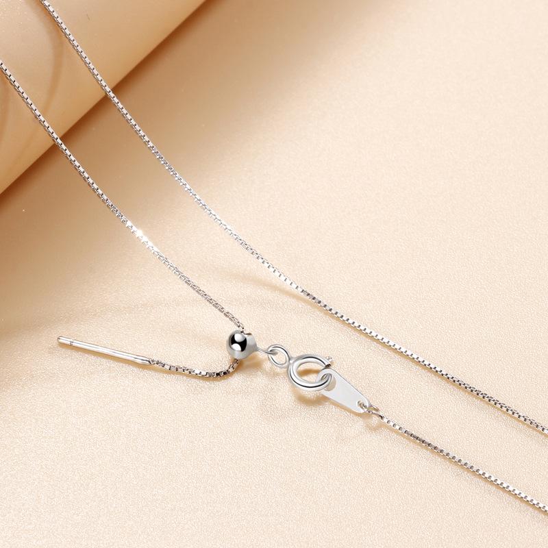 Necklace Adjustable Plain Chain Box Chain Cross Chain Women's Summer Design Clavicle Chain with Chain