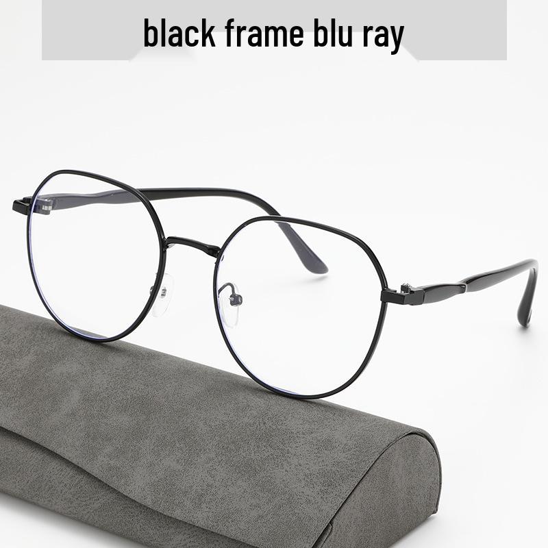 Retro Titanium Round Frame Glasses with Anti-Blue Light Lenses - Xiaohongshu Style for Influencers