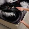 Cat Digital Printing Bedding Fitted Sheet Bedroom Set Gorgeous No Pillowcase Bedding Fashion Exquisite Printing Fitted Sheet Set
