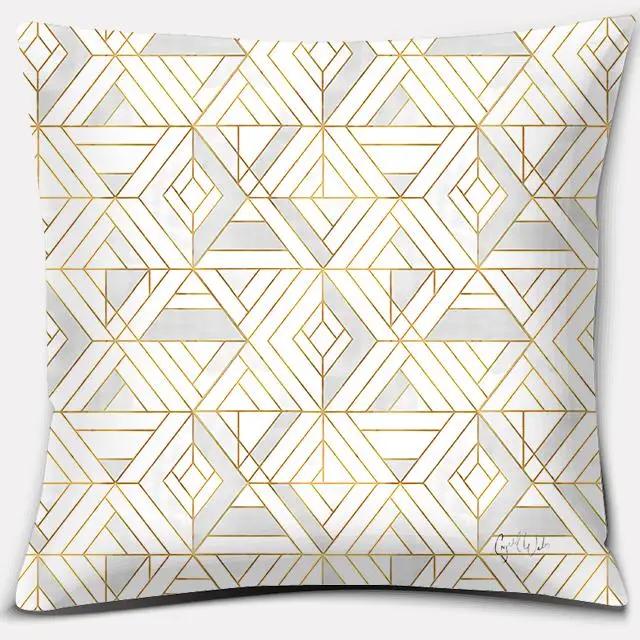Geometrische Figur Polyester Kissenbezug Kissenbezug Auto Heim Ornamente Sofa Bett Dekoration