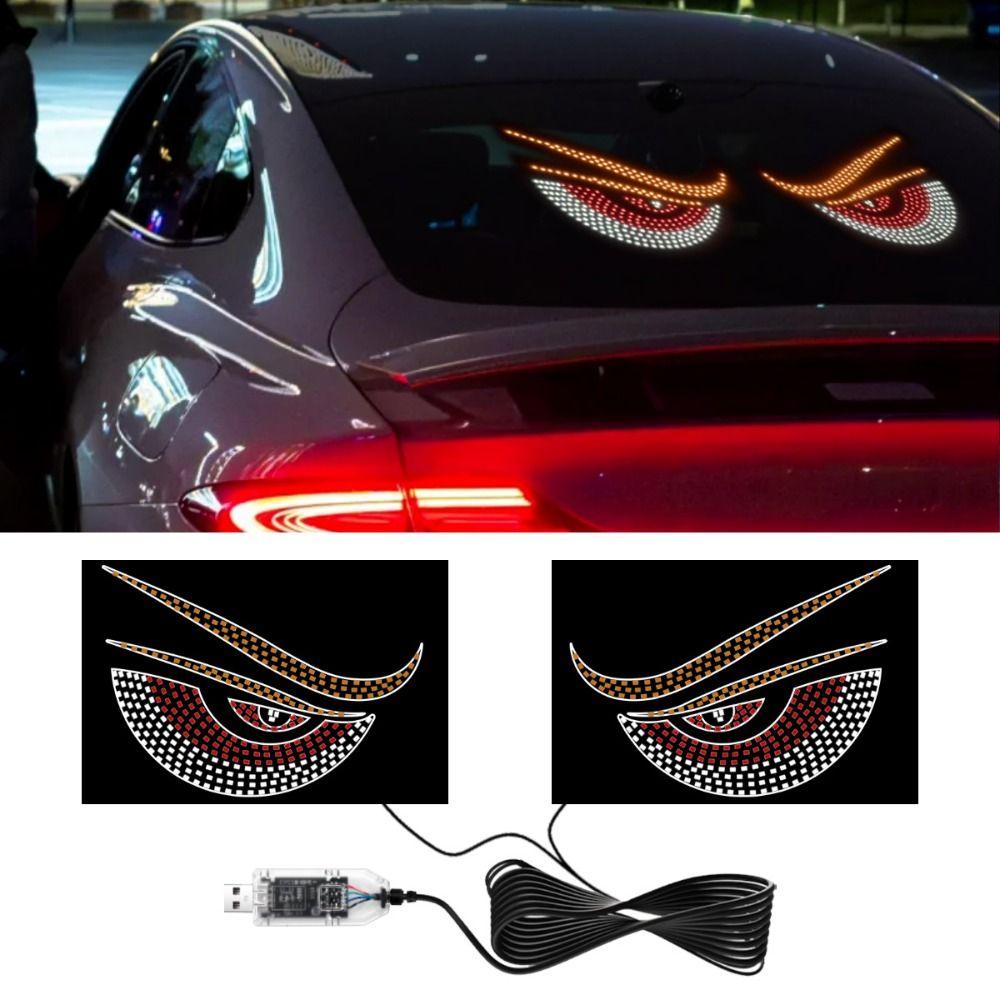 Flexible Truck Devil's Eye Light USB Pixel Panel Creative Lamp  Car Decor