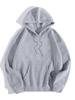 2023 Autumn/Winter Fleece-Lined Thick Hoodie - Unisex European/American Loose Fit, Plain Color.