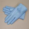 Gants en cuir pour femmes, couleur unie, gants de Protection chauds, accessoires d'extérieur, automne et hiver