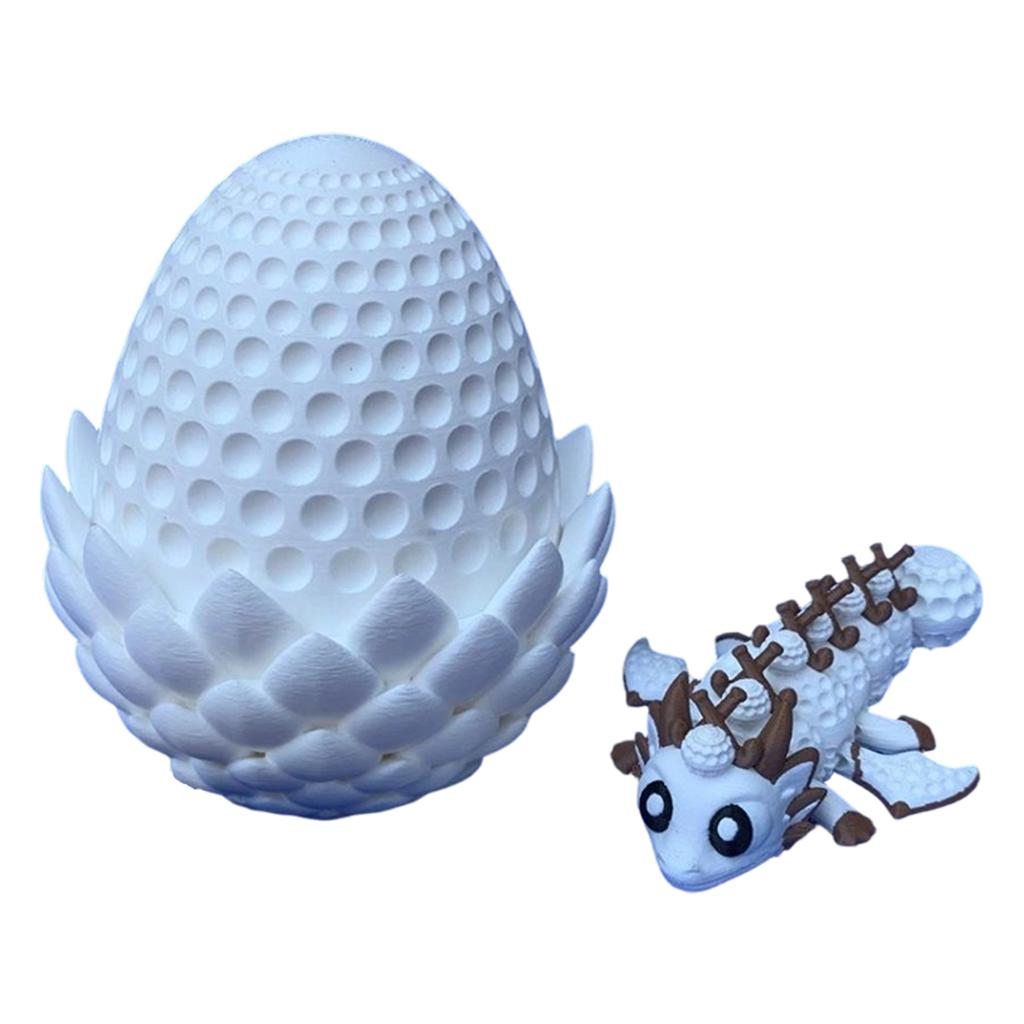 3D Printed Dragon Egg Fidget Toy with Detachable Hatch and Dragon Figurine Durable Plastic Construction for Stress Relief and Focus Enhancement