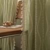 Ready-to-Hang Curtains with Swirl Design - Tri-Color Tassel Drapes for Kitchen & Bay Window | Lightweight Light Filtering Room Divider (3 Styles)