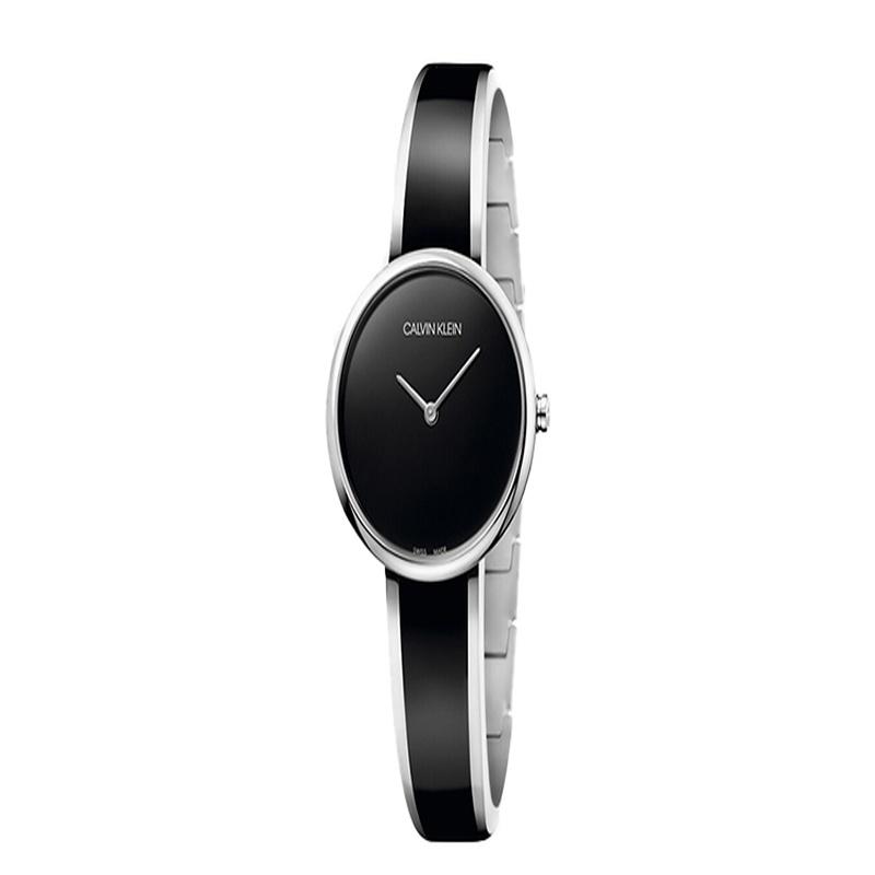 CALVIN KLEIN quartz watch quartz movement steel strap 30mm bla dial women s watch trendy classic K4E2N111