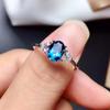 Trendy Sapphire-Inspired Open Ring for Women