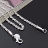 Unisex Fashion 18-30 Inch Necklace Twisted Chain Pendant Jewelry Gift for Dating