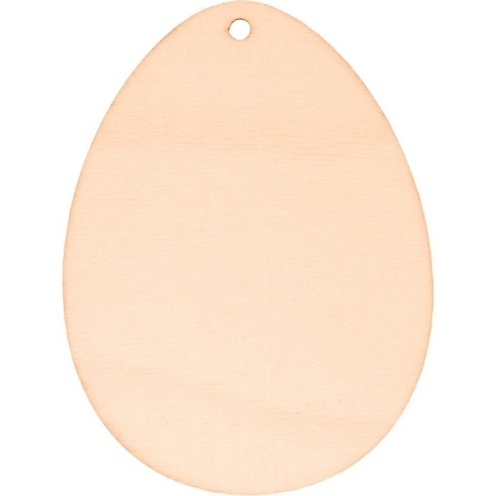 Lot de 6 suspensions œufs plats en bois