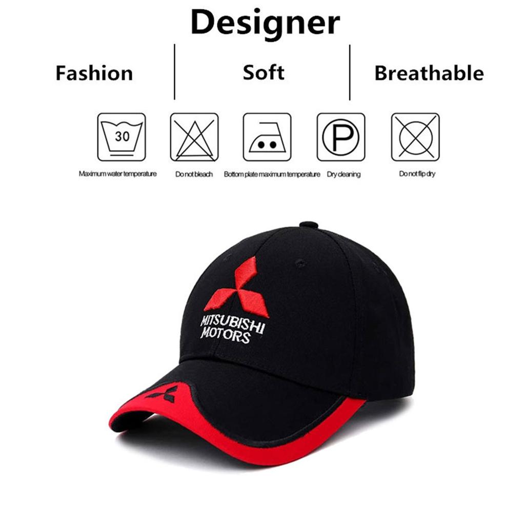 Unisex Mitsubishi Stickerei Baseballkappen Frühling und Herbst Outdoor Verstellbar Lässige Hüte Sonnenschutzmütze
