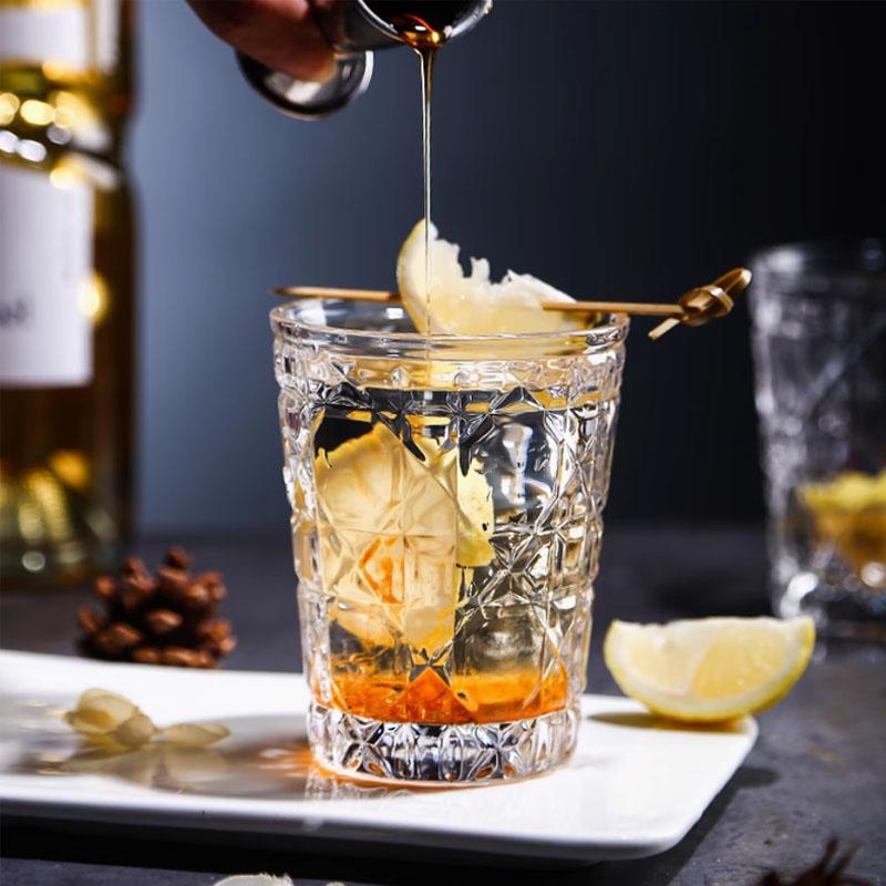 1 Set of Retro Ins Light Luxury Niche Diamond Patterned Western Style High End Crystal Cups Water Cups Milk Cups Coffee Cups