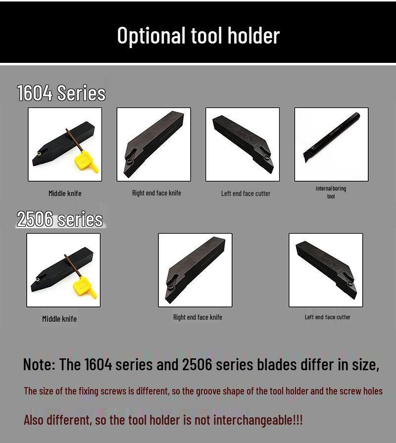 Tungsten Steel CNC Wood Lathe Tool Set with Disposable Inserts