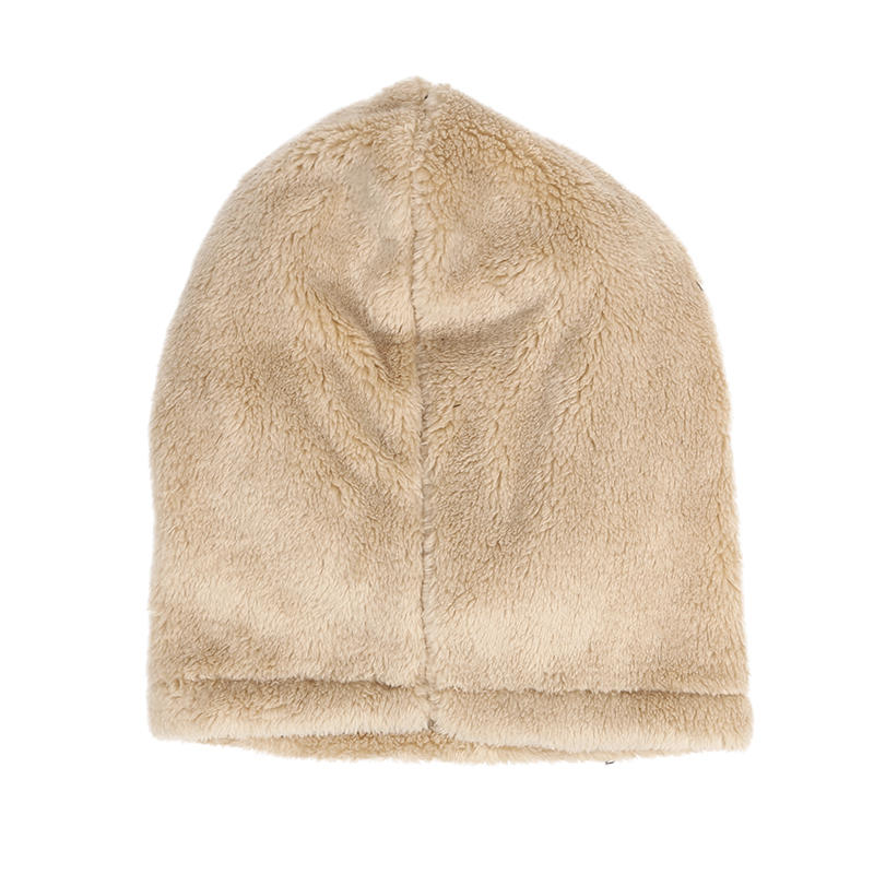 Women Winter Hood Hats Outdoor Cycling Windproof Cap Thermal Unisex Cold Proof Soft Plush with Face Mask Drawstring Warm Hat Drawstring Ski Mask Hat