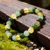 Festive Gifts Green Aventurine Prehnite Citrine Beaded Bracelet Fresh Fashion Jewelry For Women Daily Wear Gift