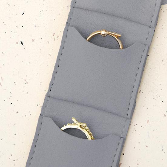 1/2/3 stk Mini Reise Smykkeveske Fløyel Interiør Multi-rom Design Smykkeorganisatorer Bærbar Brettbar Reise Smykkeetui