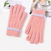 Winter Warm Winter Gloves Knitted Knitting Mittens Fashion Full Finger Gloves  for Female
