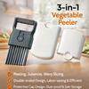 3-in-1 Multifunctional Vegetable Peeler Fruit Peeler Julienne Crinkle Cutter for Potato Carrot No-Exposed Wavy Slicer for Potato7