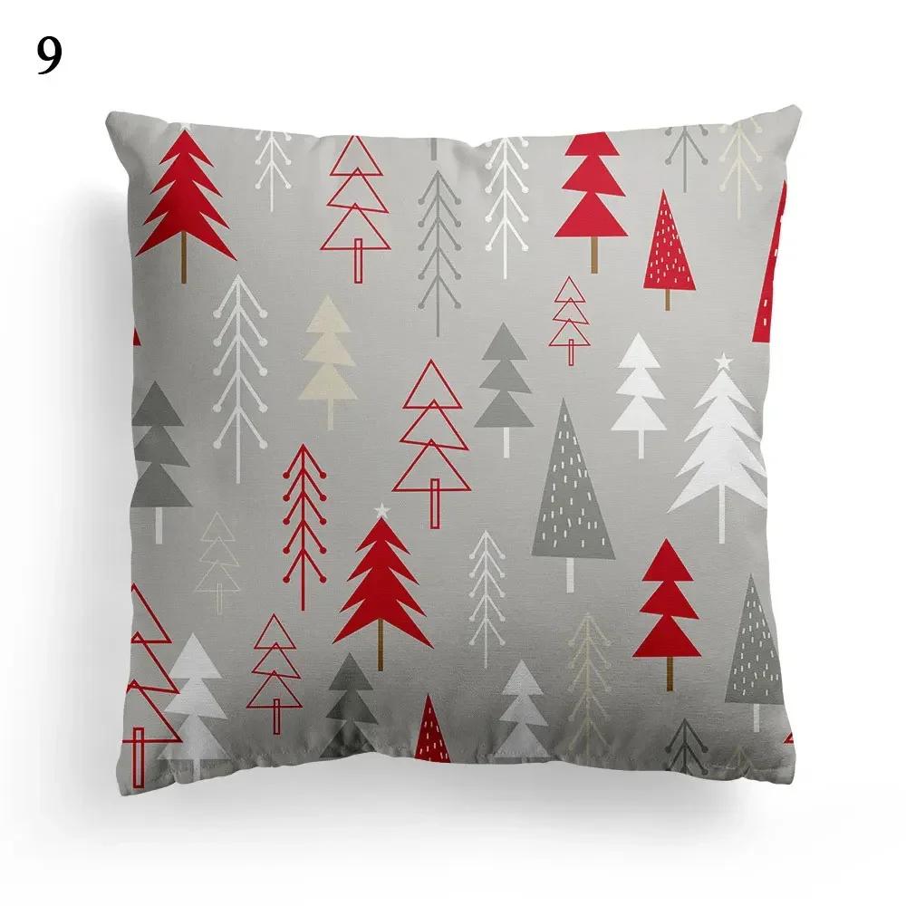 45*45cm Decorative Cushion Cover Christmas Santa Claus Pillow Cover Christmas Decoration Pillowcase Cushions For Sofa Home Gifts