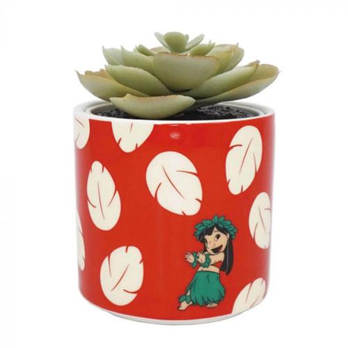 Disney Planter with Faux Plant (Lilo & Stitch)