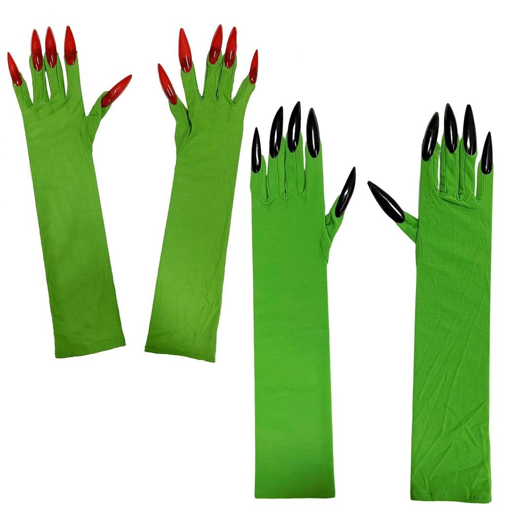 Guanti di Halloween Dita Lunghe Artiglio di Mostro Accessorio per Costume Decorazione per Festa