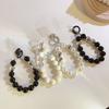 1PCCartoon Love Bow Beads Mobile Phone Chain Lanyard Cute Short Pendant Keychain Hanging Cord Strap Fashion Jewelry Accessories