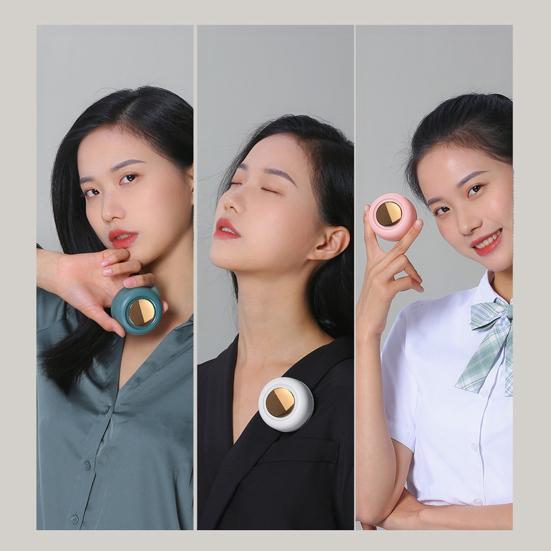 Mini Belt Fan Portable Clip-On Small Fan with 360 Degree Swivel Clip Bladeless Safety Design 3-Speed Silent USB-C Rechargeable Wearable Personal Fan