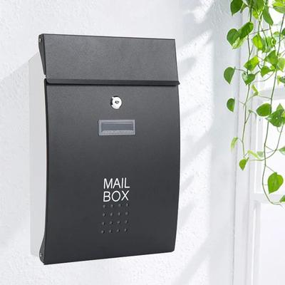 Cassetta postale in acciaio inossidabile per esterni, magazzino, appartamento, casa, giardino, cassetta postale, montaggio a parete, verticale, con serratura, cassetta postale