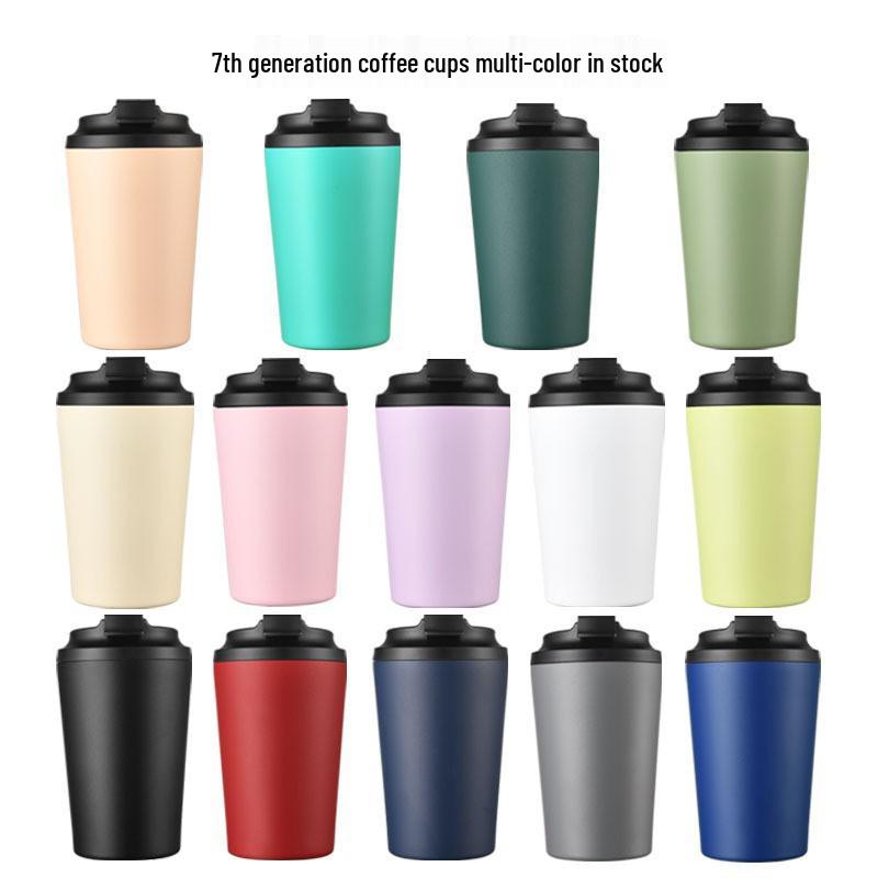 12oz Stainless Steel Insulated Coffee Cup with Scale - 7th Gen Portable Travel Mug