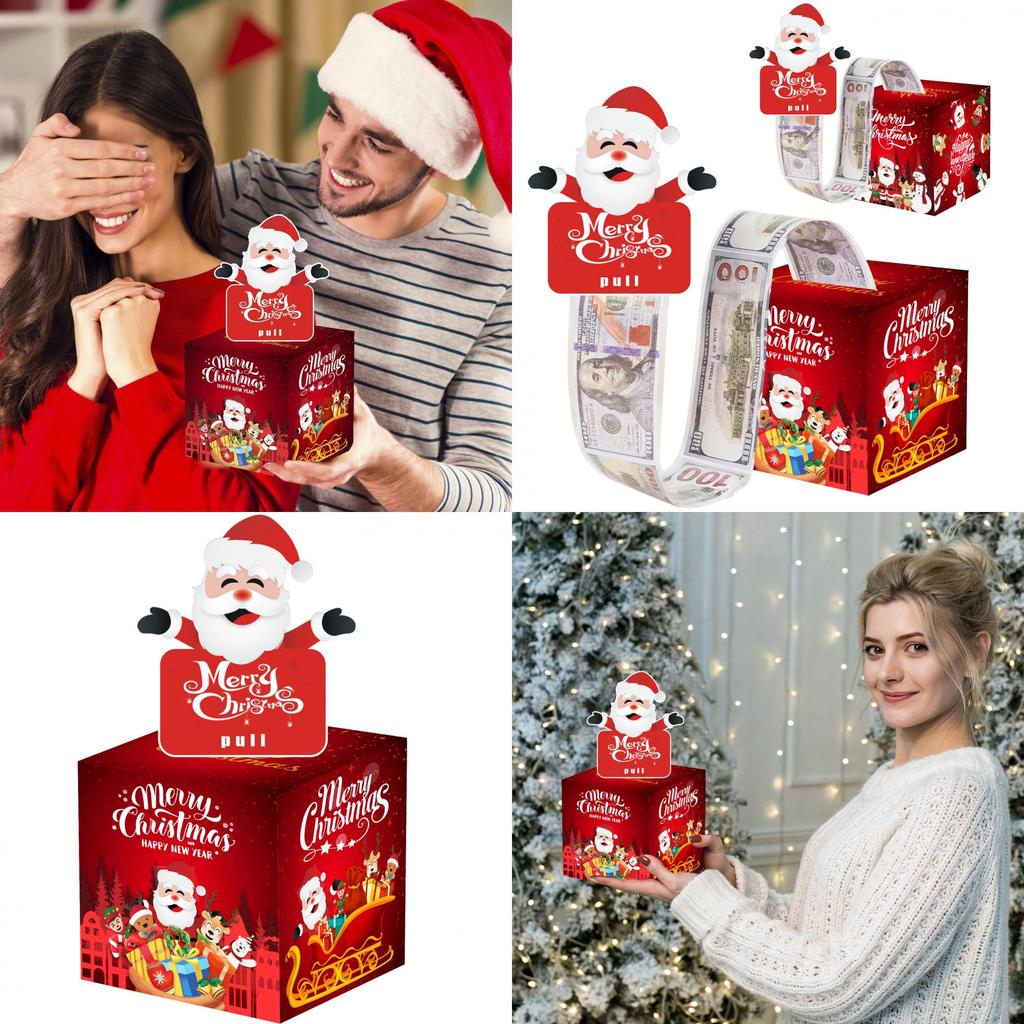 Gift Christmas Surprise Box With Santa Decor For Festive Events Gift Exchange