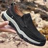 Men Casual Shoes Slip On Genuine Leather Sneakers Fashion  Men Flats Autumn Shoes Black Comfortable Men Moccasins Flats