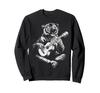Niedlicher Tiger und Sonnenbrille Gitarrist Lustiges Gitarrist Sweatshirt