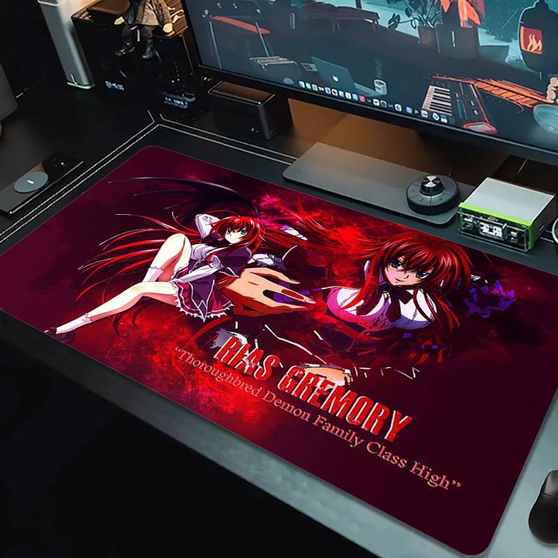 Rias Gremory Color Mouse Pad Large Gaming Table Cushion Non-slip Laptop Tablet Big Mousepad XXL Mat Mini PC Playmat With Lock edge