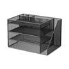 Multi-Layer A4 Desktop File Organizer and Bookends: Office Document Rack and Storage Box