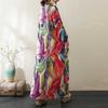 V-neck Loose Plus Size Simple Vacation Style Long Sleeve Women's Beach Dresses