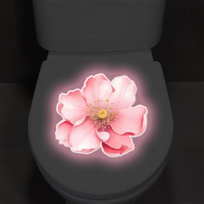 Toilet Seat Self-Adhesive Decorative Sticker  Bathroom Glow-in-the-Dark Toilet Beautification Sticker