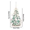 2d Christmas Tree Ornaments With String Wooden Charm Christmas Decorations For Wall Bedroom Room Yard Outside Front Classroom