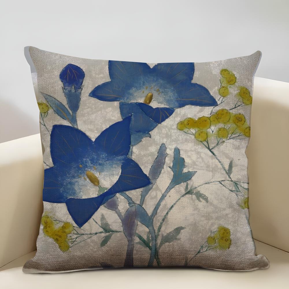 Rock Color Works Cushion Cover Household Decoration Linen Sofa Cushion Cover: Skin-Friendly & Breathable With Invisible Zipper