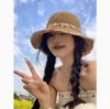 Daisy Raffia Woven Empty Top Hat Children Summer Outdoor Seaside Vacation Sunshade Sun Protection Straw Hat