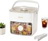 Máquina de hielo de 48 compartimentos, equipada con una tapa de botón pulsador, fabricada con materiales de grado alimentario
