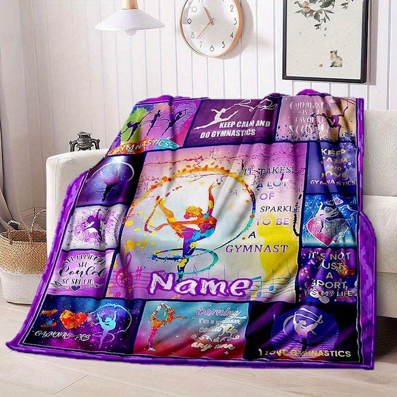 Love Dance Customize Your Name Blanket Used For Chair Office Sofa Bed Camping Soft And Warm Giving Friends And Relatives Birthday Graduation Gift