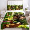 Custom Name Bear Sunflowers Forest Print 3Pcs Bedding Set Duvet Cover With 2 Bedro Pillowcase Home Birthday Gift
