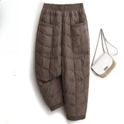 Autumn and Winter New Large Size Fashion Loose Elastic Waist Cotton Casual Pants Thickened Warm Light Cotton Pants