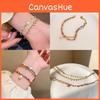 Schickes buntes Dopamin-Perlenarmband mit Quasten, Premium-Doppellagiges Design