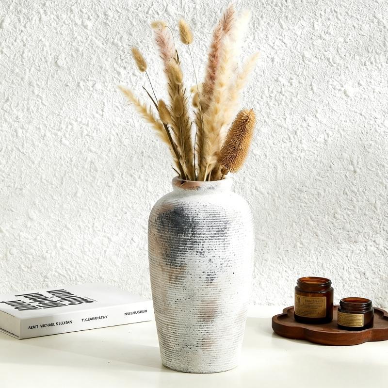 Keramik Blumenvase Bauernhaus Rustikal Vase Dekorative Keramik Terrakotta Vase Heimdeko Tischmittelstücke Hochzeit