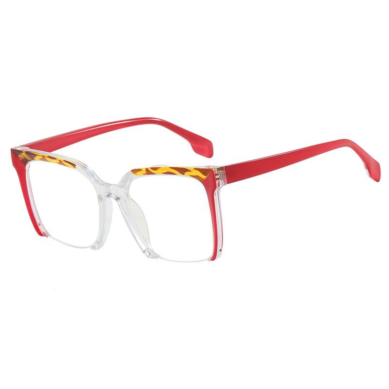 

Women Half Frame Anti Blue Light Glasses Frames Fashion Prescription Eyeglasses Square Clear Myopia Optical Spectacle 0 красный