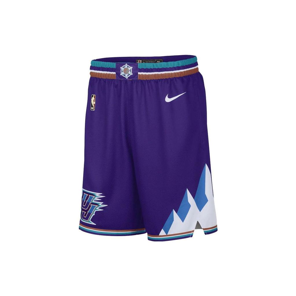Nike Utah Jazz SW Fan Edition 22-23 Season Logo Badge Classic Sports Basketball Shorts Men Shorts Purple DZ9055-504